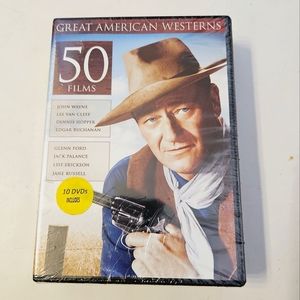 Great American Westerns 50 Films DVD 2015 New Sealed John Wayne Dennis Hopper